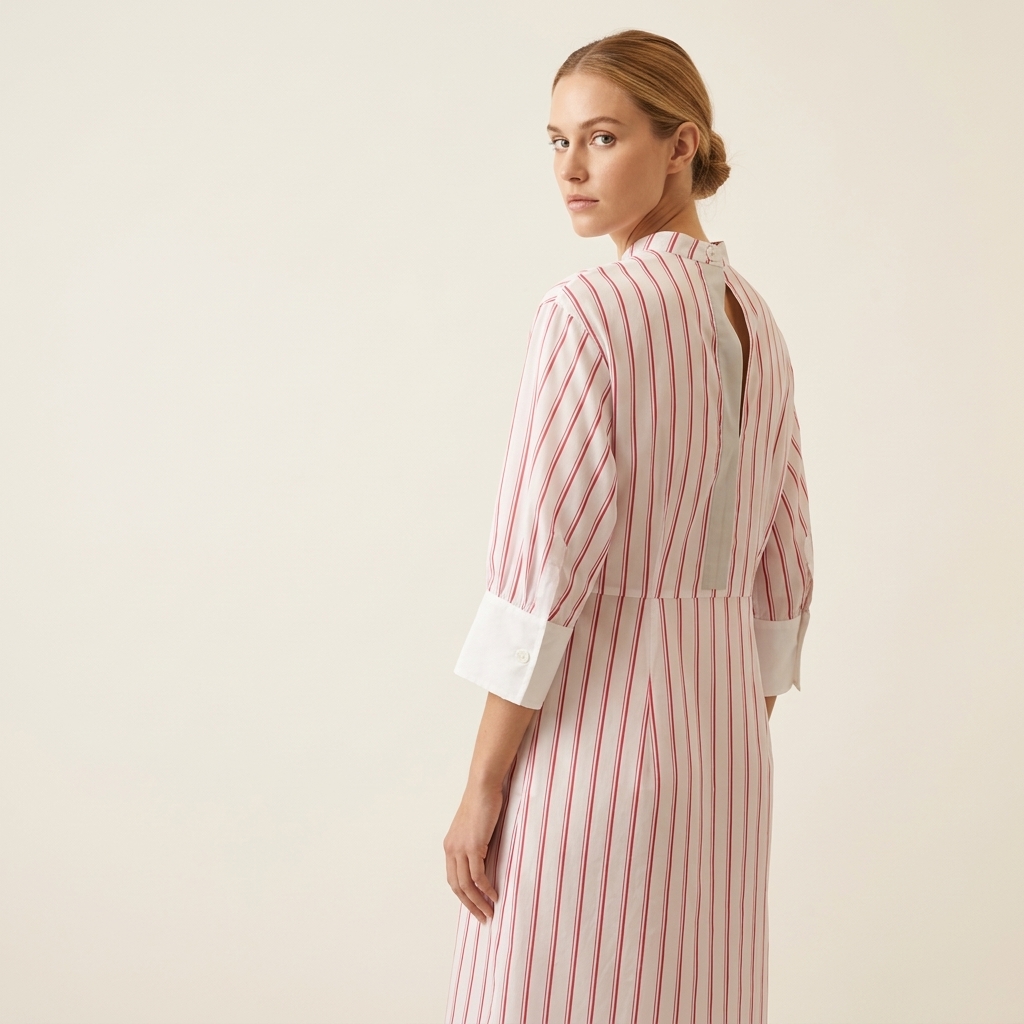 The Riviera Shirt Dress - Italian Cotton Voile from Como, Italy - Thumbnail 2